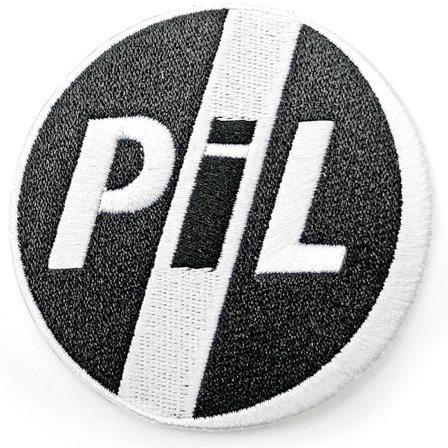 Public Image Ltd Logo Cirkel Strykjärn På Patch En Storlek Svart/Vit