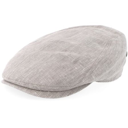 Balmoral - Grå flatcap Keps - Ivy Cap Linen Natural Grey Flat Cap @ Hatstore