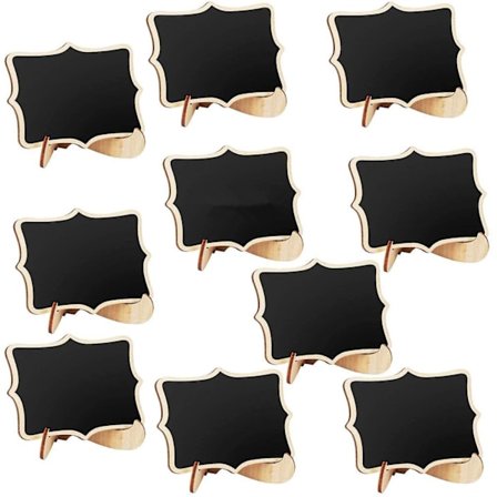 Mini-taulu, 20 kappaleen pakkaus puinen taulu jalustalla juhliin, häihin, pöytään, keittiöön, kauppaan, kotiin, toimistoon
