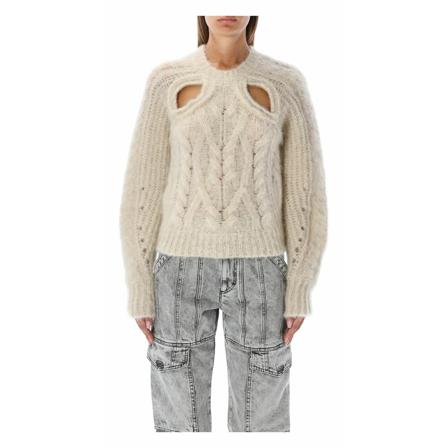 Isabel Marant Women Clothing Stickat 22Hpu203322H039I beige, Dam Stickade tröjor & koftor, Dam, Storlek: S