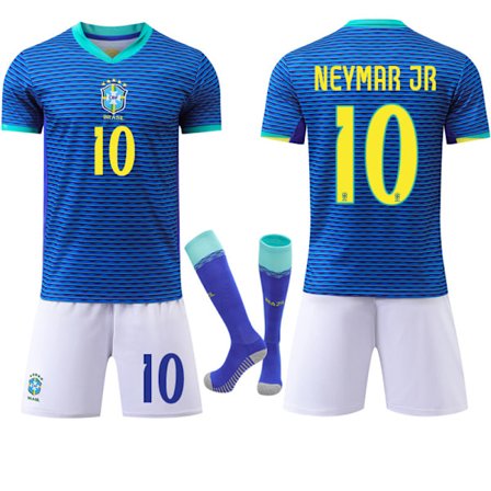 2024 Copa America Brasil Bortedrakt NR.10 NEYMAR JR Trøyer Barn Voksen Fotballutstyr