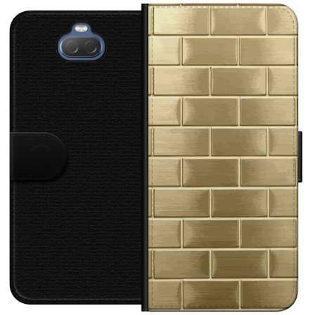 Plånboksfodral till Sony Xperia 10 med Gyllene Murstenar