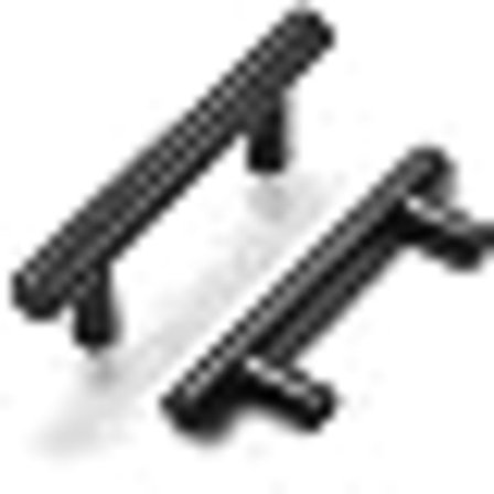 Set med 10 goldenwarm sorte møbelhåndtak Sorte kjøkkenhåndtak