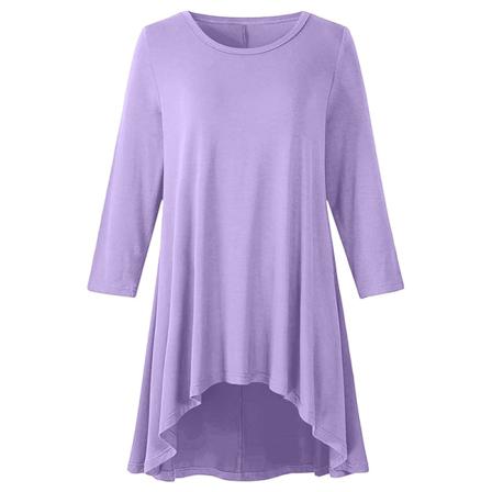 Tunikablus Med Rund Hals För Kvinnor Ruched T-shirt
