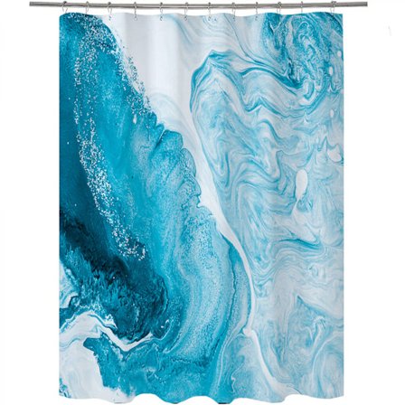 Duschdraperi med blått havsmotiv, 100cm*180cm