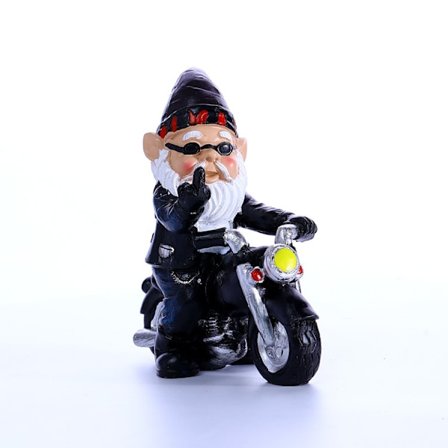 1 stk motorsykkel hagenisse 13x6,5x13,5 cm hagenisse statue vanntett harpiksstatue motorsykkeldekorasjon for uteplass plen hage