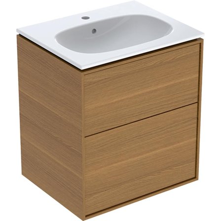 Ifö Sense Art Möbelpaket 2 lådor, smal design, ek, Badrum