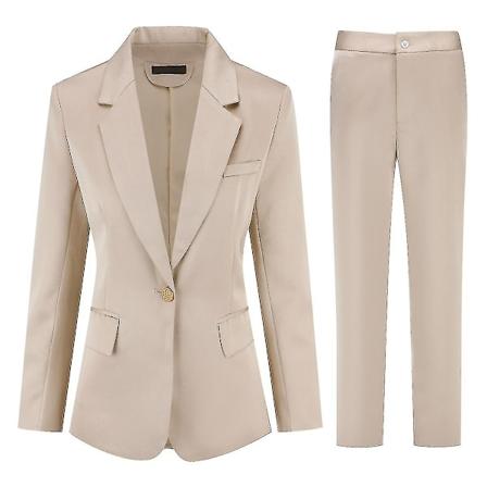 Yunclos Dame 2-delt Profesjonelt Business Slim Dresssett - WELLNGS Apricot S