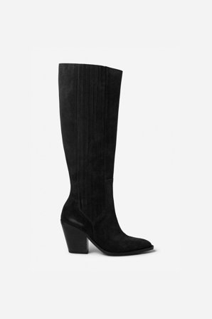 CAMILLA PIHL - Wilma Knee Boots - Black Suede - 38