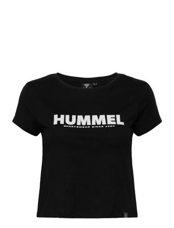 Hmllegacy Woman Cropped T-Shirt T-shirts & Tops Short-sleeved Musta Hummel