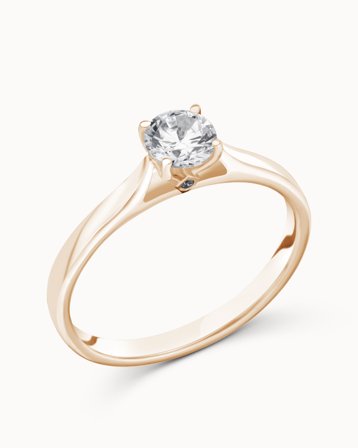 Solitärring Bianca 18K Roséguld Naturlig Diamant 0.30 Carat - Förlovningsringar & Vigselringar hos Vanbruun