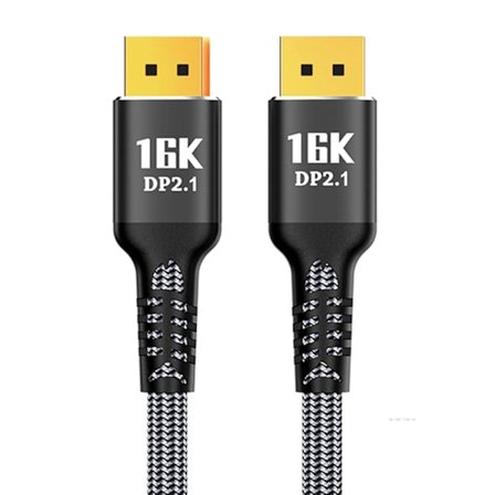 1m-DisplayPort 2.1 16K@30Hz 10K@60Hz Displaykabel för professionell spel och videoredigering Stark kompatibilitet
