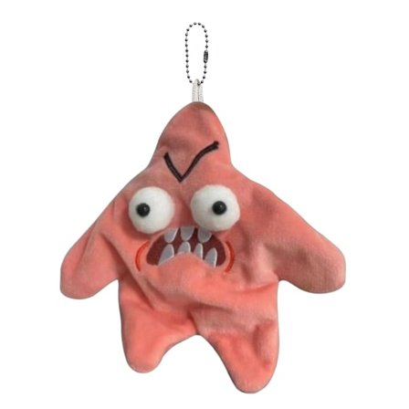 Sprø Tegneserie Sjøstjerne Plysj Leke Fylt Bevegelig Rosa Femspiss Stjerne Plysjdukke Nøkkelring Anheng Ryggsekk Håndveske Hengende Dekorasjon Barn 