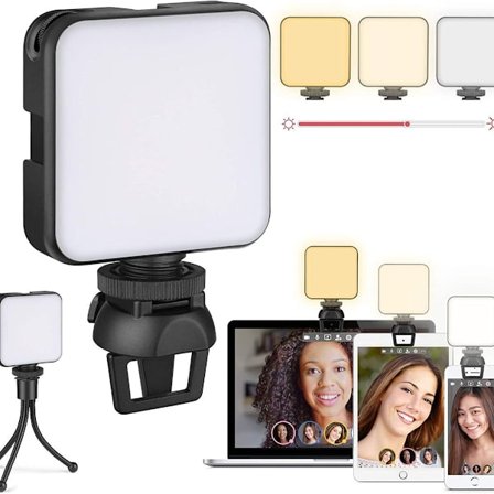 Videokonferansebelysningssett, for møter, sminke, fotografering