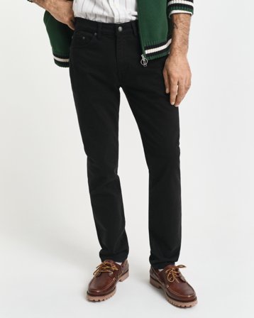 GANT Herren Slim Fit Desert Jeans (33/34) Schwarz Grau