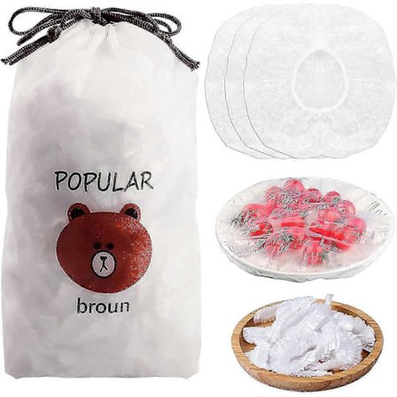 Återanvändbara Matförvaringspåsar - Set med 100 Elastiska Skålskydd (FMY)