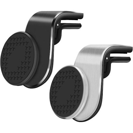 2-pack magnetisk biltelefonhållare, magnetisk mobiltelefonhållare, magnet biltelefonhållare luftventilgaller 360 roterande magnetisk hållare för 
