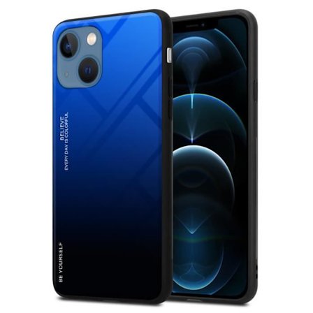 Fodral till Apple iPhone 13 MINI Skal i BLÅT - SVART Fodral Skyddsskydd tvåfärgat TPU