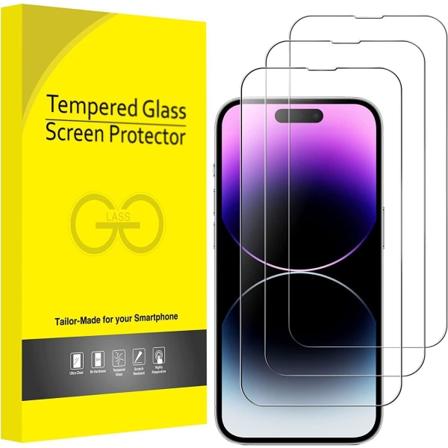 3x Herdet glassdeksel iPhone 12 Pro / iPhone 12 Dekker hele skjermen Transparent
