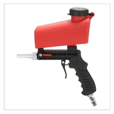 Bærbar dekk sandblåsing sandblåsepistol pistol sandblåser sandblåsepistol for å fjerne rust maling skalaer (rød)