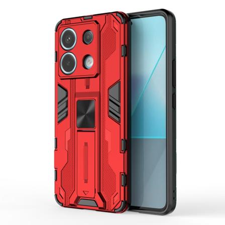 SKALO Xiaomi Redmi Note 13 Pro 5G Armor Hybrid BIBERCAS Skal - R Röd