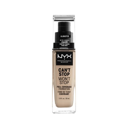 Nyx Professional MakeUp Can't Stop Won't Stop Full Coverage Foundation alabaster - Fondotinta liquido