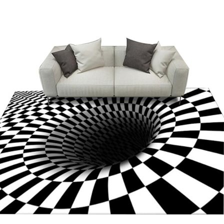 Geometrisk Kristallhög Matta Vardagsrum