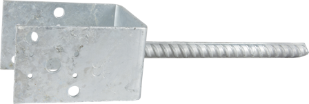 ESSVE 951626 Stolpsko 4 mm, typ U, förzinkad 100 x 70 x 112,5/200 mm, Beslag