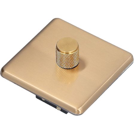 Lysdæmper LED lysdæmper 86x86mm børstet messing kontakt til hjemme LED glødelamper halogenpærer dæmpbar