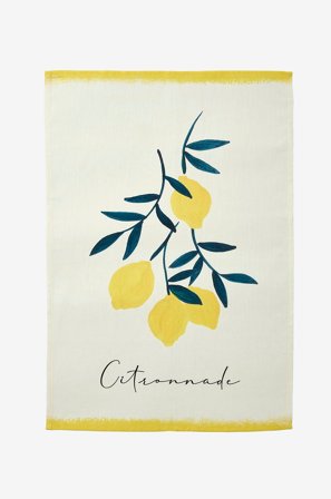 Coucke - Kökshandduk Citronnade 50x75 cm - Vit - Kökshanddukar - Från Homeroom