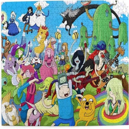 Adventure Time Træpuslespil til voksne, personligt puslespil 300/500/1000 brikker, børns pædagogiske legetøj