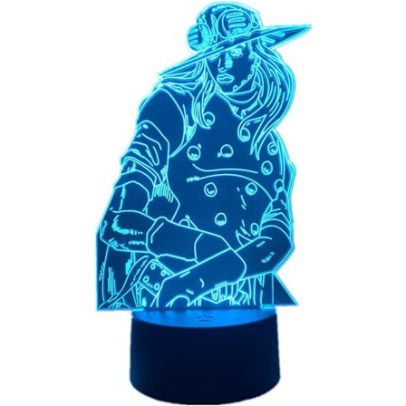 WJ 7/16 Värillinen USB LED-Lamppu Manga-hahmo Gyro Zeppeli Anime 3D-valo Kosketuskaukosäätimen kytkimellä Akryyli-illuusio Yövalo Makuuhuoneen 