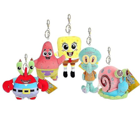 SvampeBob Firkant Plyslegetøj Patrick Star Blæksprutte Tentakel Tegneserie Udstoppede Dukke Vedhæng Børnefødselsdagsgave W