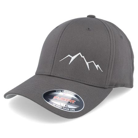 Wild Spirit - Small Mountain White/Dark Grey Flexfit Flexfit Grey Cap - @ Hatstore