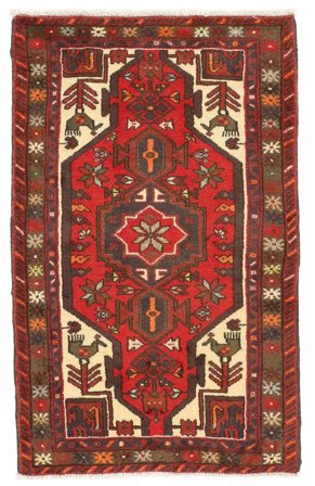 Hamadan Teppich Orientalischer Dunkelrot/Schwarz (Wolle, Persien)