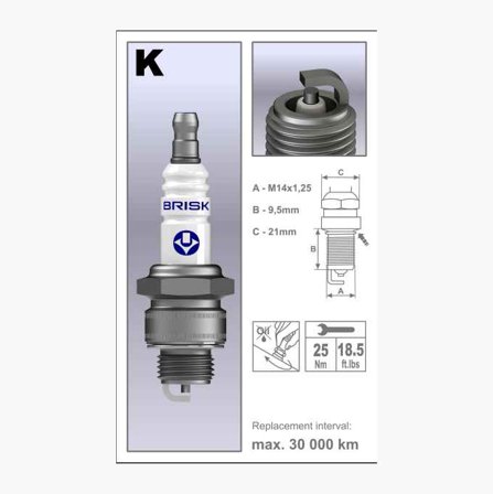 Biltema - Tennplugg K17C