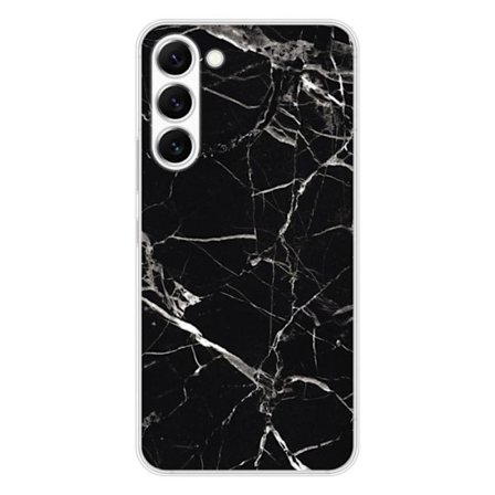 Siliconecase - Kompatibel med Samsung Galaxy S23 - svart marmor design