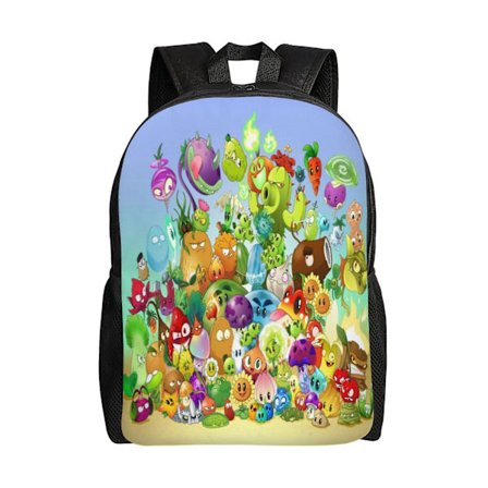 Plants Vs Zombies -reput Pojille Tytöille, Sarjakuva Tietokonelaukut Kevyt Kestävä Reppu Koululaukku Teini-ikäisille Ala-asteen Yläasteen Bo (