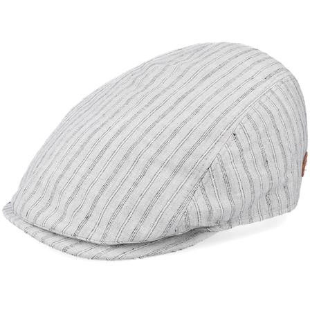 MJM Hats - Weiss flatcap Cap - Young 100 % Cotton Light Blue Stripe Flat Cap @ Hatstore