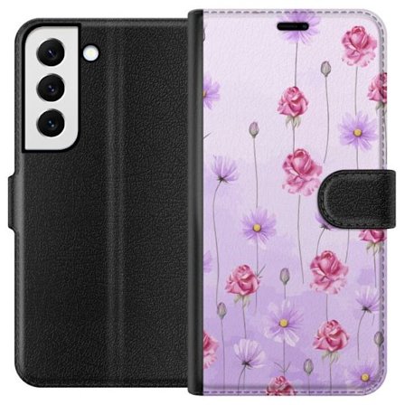 Yhteensopiva Lompakkokotelo Samsung Galaxy S22+ 5G Petal Reverie Lilac Mist