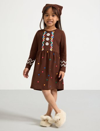 Lindex Nightdress Christmas Santa Gin - Brown - 92