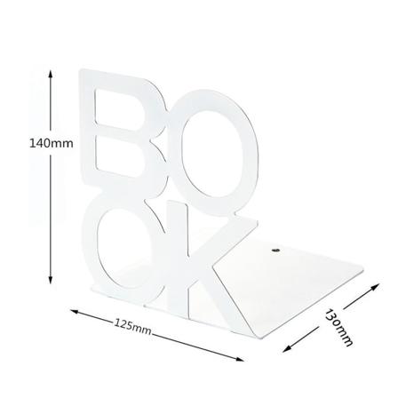 Yksinkertaiset mustat kirjainmallin metalliset kirjanpäätyt kirjanjärjestäjä toimistopöydälle kotikoristeeksi lahjaksi