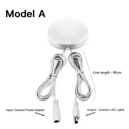 Ny mode stansfri beröringsbrytare 5A Penetrerande Trä Glas Hand Svepa Sensor Viftande Dimning Arbete Med 12V / 24V LED-ljus