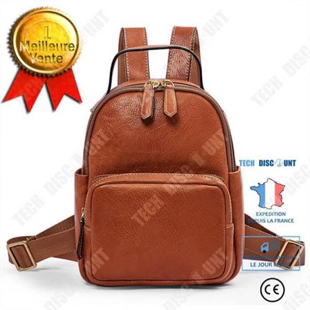 Reppu - TD - Retro nahkaa - Ruskea - Naisille - Korealainen muoti