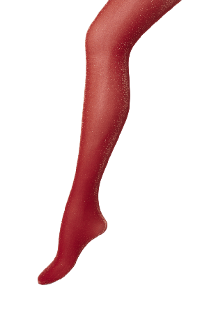 Å WOMAN Glittriga strumpbyxor 50 den Röd S