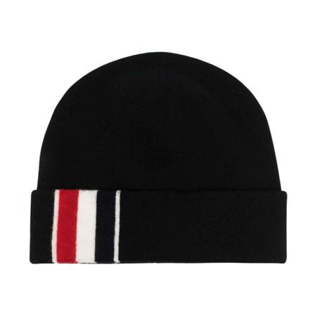 Thom Browne, Beanie Zwart, Heren, Maat:ONE Size