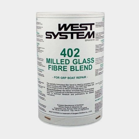 Fibra de vidro picada West System 402 Milled Glass Fibre Blend, 150 gramas