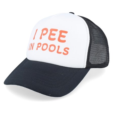 Iconic - Schwarz Trucker Cap - I Pee In Pools Foam Black/White Trucker @ Hatstore