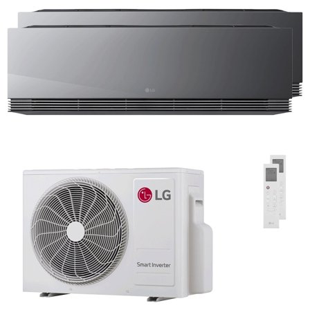 Condizionatore LG ARTCOOL Mirror AI dual split 9000+12000 BTU inverter A+++ wifi unità esterna 4.7 kW