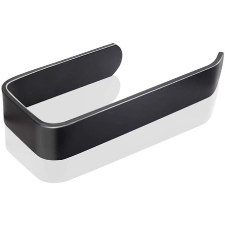 Toalettpappershållare svart, ingen borrning aluminium toalettpappershållare